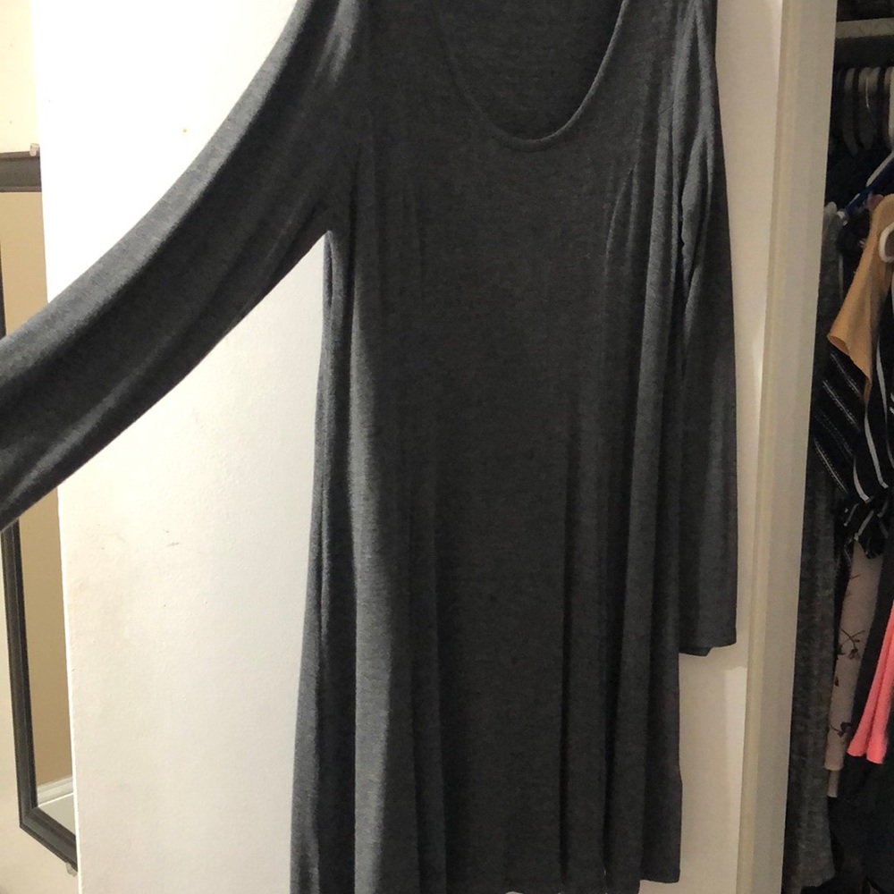 Grey long sleeve dress